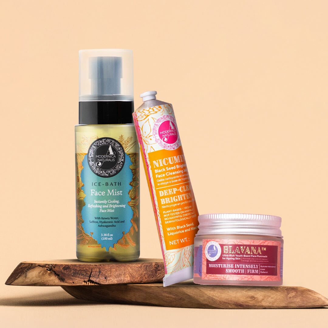 'All You Need' Game-Changing Moisture Surge Bundle for Dry, Aging Face Beauty set The Ayurveda Experience 
