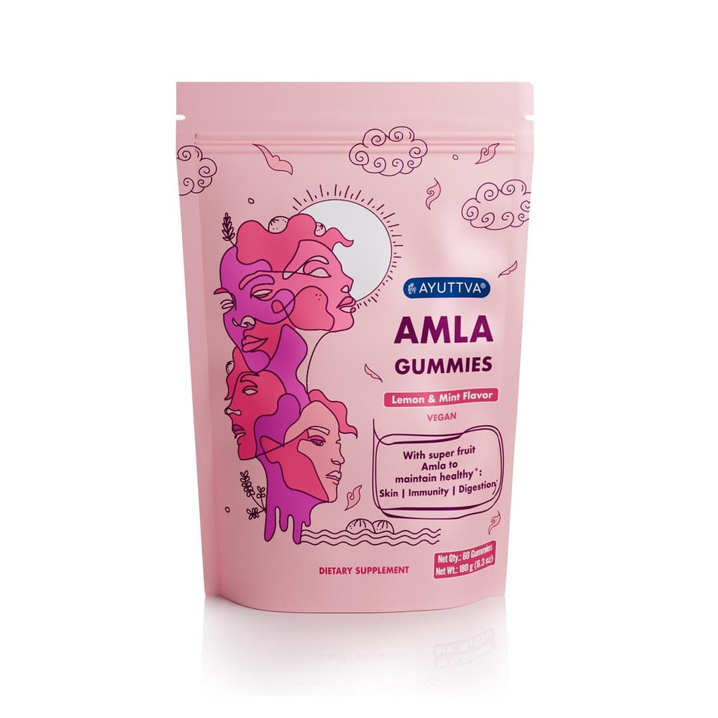 Amla Gummies I Vegan Gummies with Plant-based Actives for Anti-aging Benefits, Healthy Skin, Digestion and Immunity Supplements Ayuttva