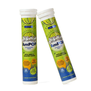 AmPOP for Quick Relief - The Only Ayurvedic Effervescent with 1500mg Amla Extract and Roasted Cumin- Pack of 2 Supplements Ayuttva 