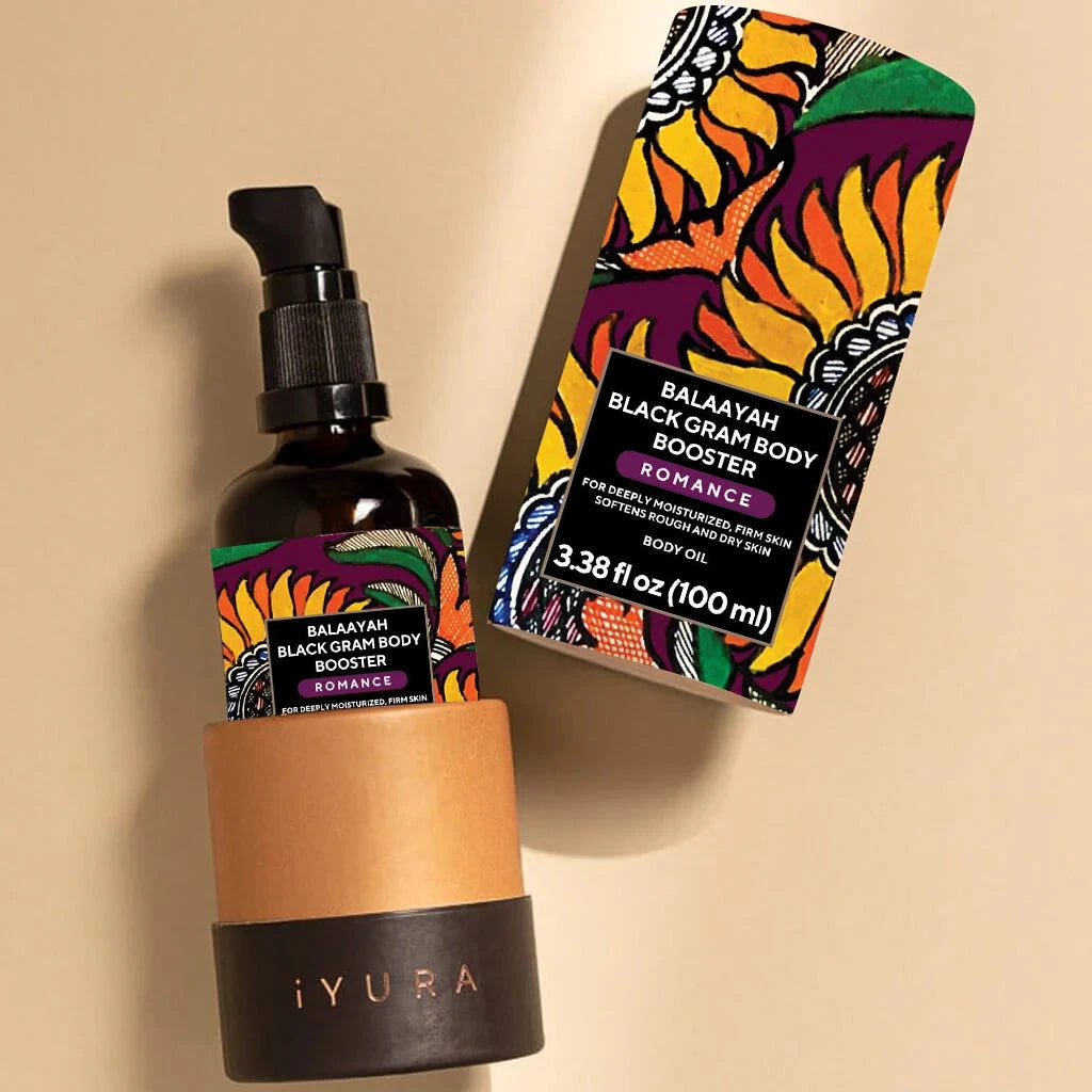 Balaayah Black Gram Body Booster - Body Massage Oil - For Dry, Mature, Aging Skin Body Oil iYURA