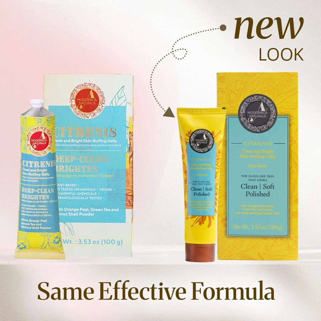 Citrenis Clean and Bright Skin-Buffing Gelly - For Soothing, Lasting Freshness | Pack of 2 Face Scrub A. Modernica Naturalis
