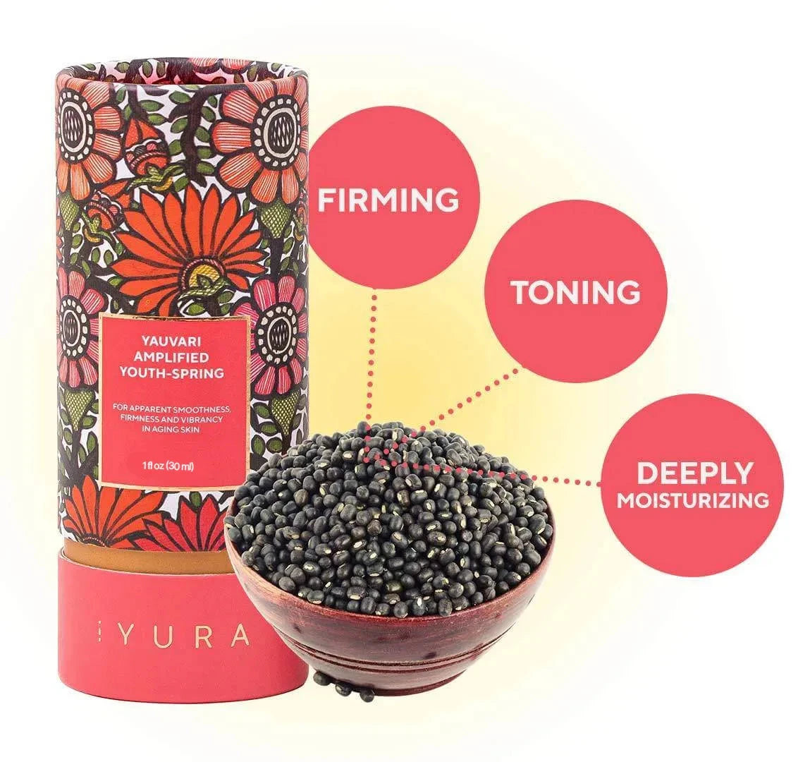 iYURA's Yauvari Amplified Youth Spring - Potent Black Gram Firming and Toning Action – For Plump, Smooth & Intensely Moisturized Skin Face oil iYURA