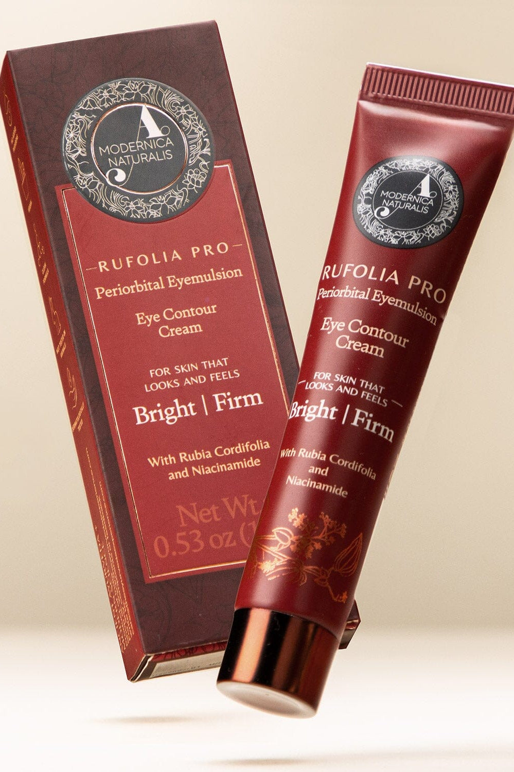 Rufolia Pro Eye Contour Eyemulsion – Brighten, Firm and Moisturize Under-Eyes – New Formula with Manjistha, Aloe Vera, Lotus, and Niacinamide – Best Under-Eye Cream – With Clinically Tested Ingredients Eye Cream A Modernica Naturalis