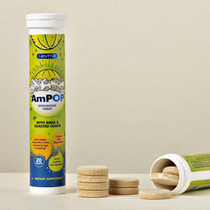 AmPop for Quick Relief from Gas & Bloat- The Only Ayurvedic Effervescent with Amla Extract and Roasted Cumin- Pack of 2 Supplements Ayuttva 