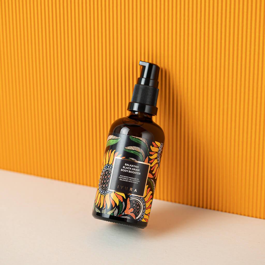 Balaayah Black Gram Body Booster - Best Body Oil for Dry Skin - Natural Skin Care Massage Oil - Body Moisturizer Better Than Body Lotion Body Oil iYURA