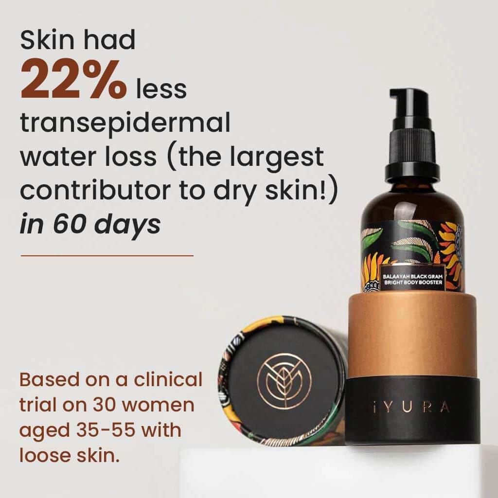 Balaayah Black Gram Bright Body Booster - CLINICALLY TESTED Body Oil iYURA