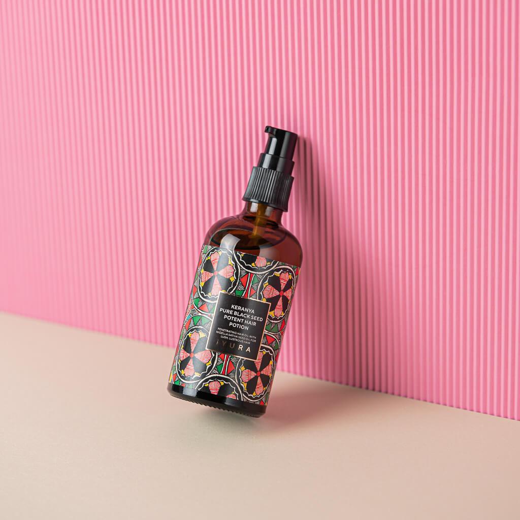 Keranya Pure Black Seed Potent Hair Potion - With FREE Neem Wood Comb Hair Oil iYURA