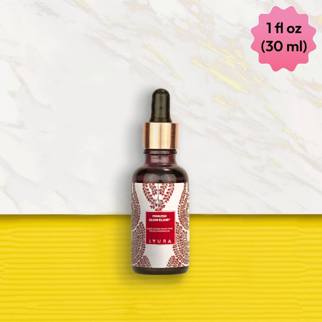 Manjish Glow Elixir - Ayurvedic Face Oil Night-time face oil iYURA 1 fl oz (30 ml)