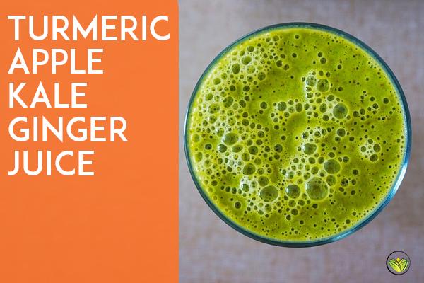 Turmeric Apple Kale Ginger Juice With Ashwagandha