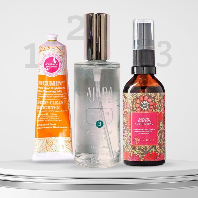3 Step Daily Radiance Ritual Beauty set The Ayurveda Experience 