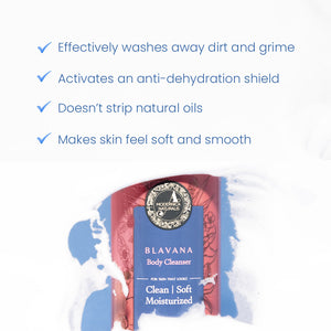 Blavana Body Cleanser – Cleans, Moisturizes, Brightens, Dry, Dull, Aging Skin - Revolutionary Formula with Black Gram - Best Body Cleanser for Mature Skin - With Clinically Proven Ingredients