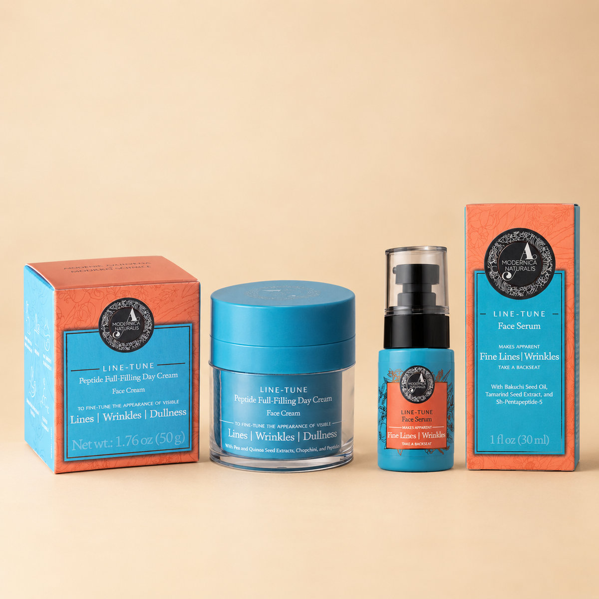 Suero facial Line-Tune: Reduce la apariencia de líneas finas y arrugas. Fórmula hidratante con tamarindo, bakuchi, arjuna, guduchi y péptidos. 