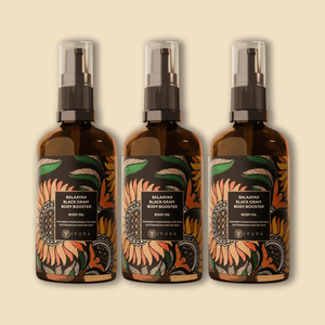 Balaayah Black Gram Body Booster - An Ayurvedic Body Moisturizing Oil for Dry, Aging, Mature Skin - Pack of 3 Body Oil iYURA 