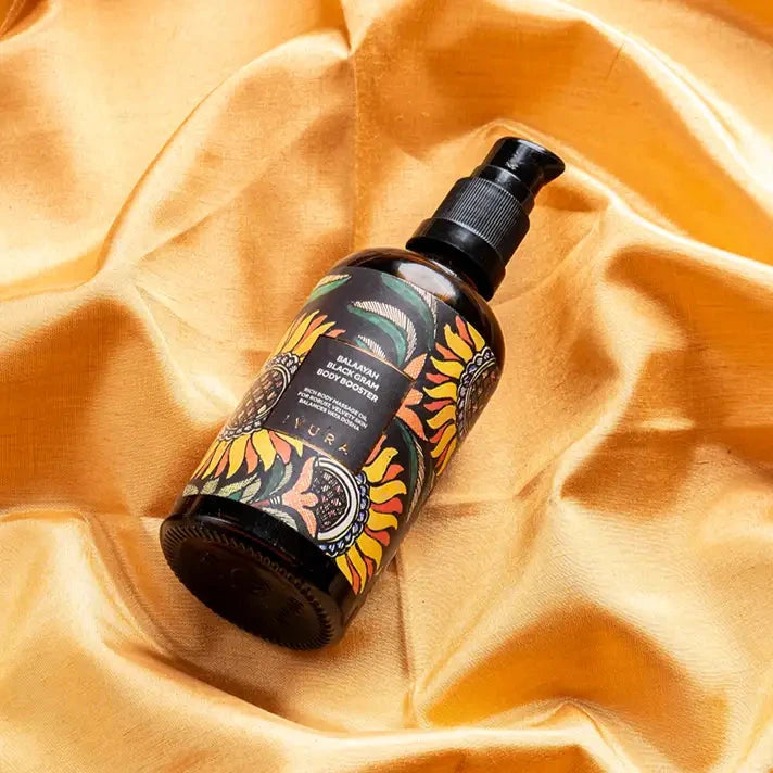 Balaayah Black Gram Body Booster - Skin-Firming, Ayurvedic Body Oil for Saggy, Crepey Looking Skin Body Oil iYURA 