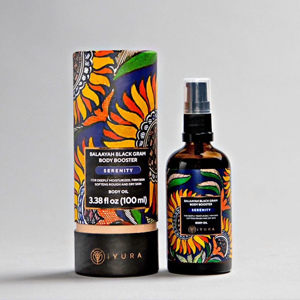 Balaayah Black Gram Body Booster : Serenity Blend Body Oil iYURA 1 bottle of 3.38 fl oz (100 ml) 
