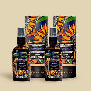 Balaayah Black Gram Body Booster : Serenity Blend Body Oil iYURA 2 bottles of 3.38 fl oz (100 ml) each at 20% OFF 