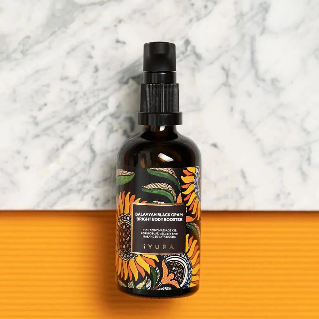 Balaayah Black Gram Bright Body Booster | Firming Body Oil for Dry, Mature Skin | Body Oil iYURA 