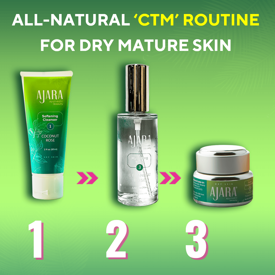 Beyond Moisturization: CTM Routine for Dry, Mature Skin Beauty set Ajara 