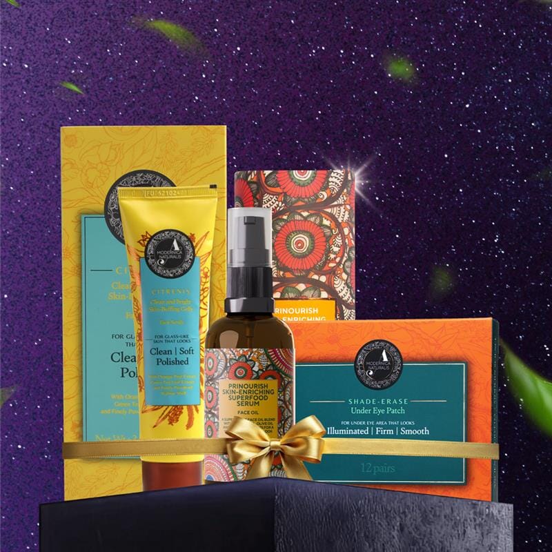 BLACK FRIDAY FREE GIFT: Brightening Glow Trio - Full-Sizes of Prinourish Skin Enriching Superfood Serum + Citrenis Clean and Bright Skin-Buffing Gelly + Shade-Erase Under-Eyes Patches worth $104 USD! The Ayurveda Experience 