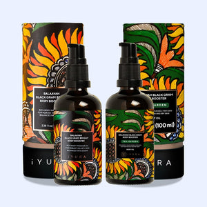 Black Gram Body Booster Duo - Firming Body Oils for Dry, Aging Skin Beauty set iYURA 