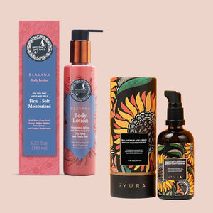 Black Gram Body Bundle - Best Moisturizers for Dry, Saggy, Crepey, Mature Skin on the Arms and Legs Beauty set The Ayurveda Experience 