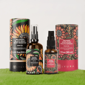 Black Gram Face and Body Duo - Ayurvedic Marvels for Dry, Aging & Mature Skin Beauty set iYURA 