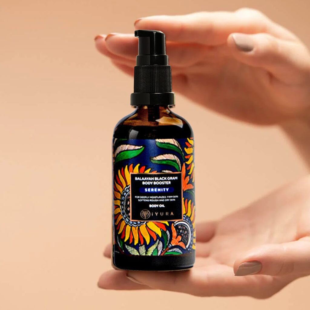Black Gram Face & Body Duo With Serenity Blend - Best Ayurvedic Moisturizers for Dry Skin Beauty set iYURA 