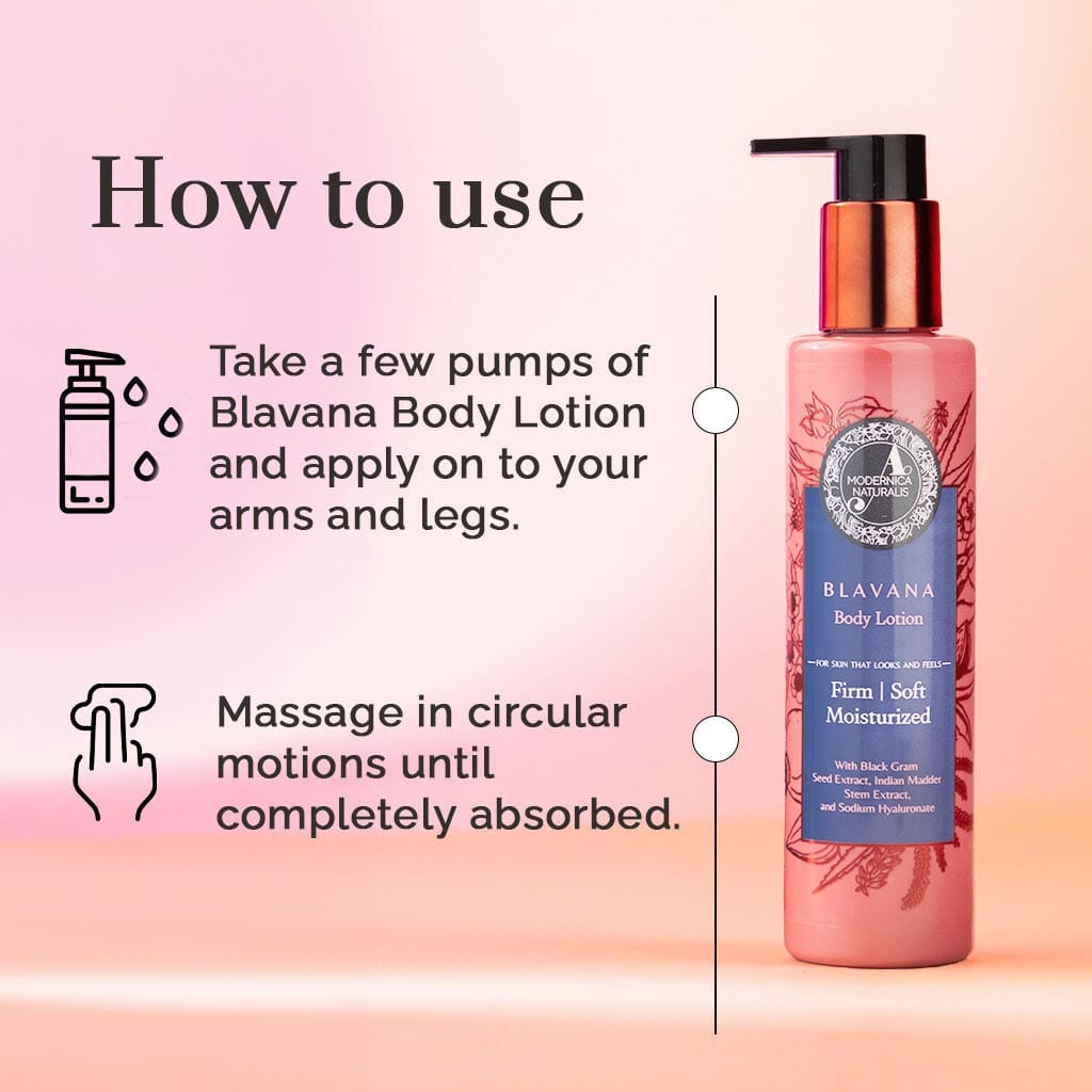 Blavana Body Lotion - Moisturizes, Softens, Firms Dry, Aging, Crepey Skin - Revolutionary Formula with Black Gram | Best Body Lotion for Mature Body Skin - With Clinically Proven Ingredients | Lotion & Moisturizer A Modernica Naturalis 