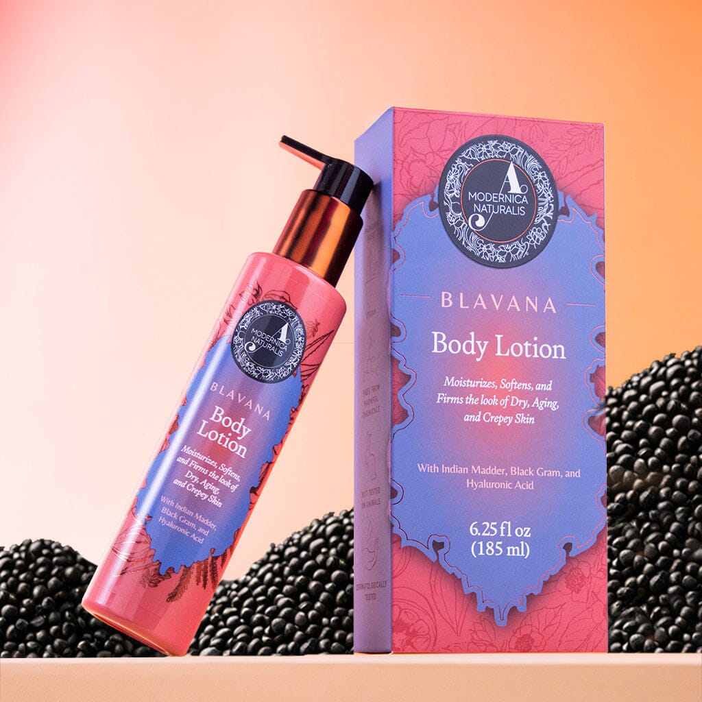 Blavana Body Lotion - Moisturizes, Softens, Firms Dry, Aging, Crepey Skin - Revolutionary Formula with Black Gram - Best Body Lotion for Mature Body Skin - With Clinically Proven Ingredients Lotion & Moisturizer A Modernica Naturalis 