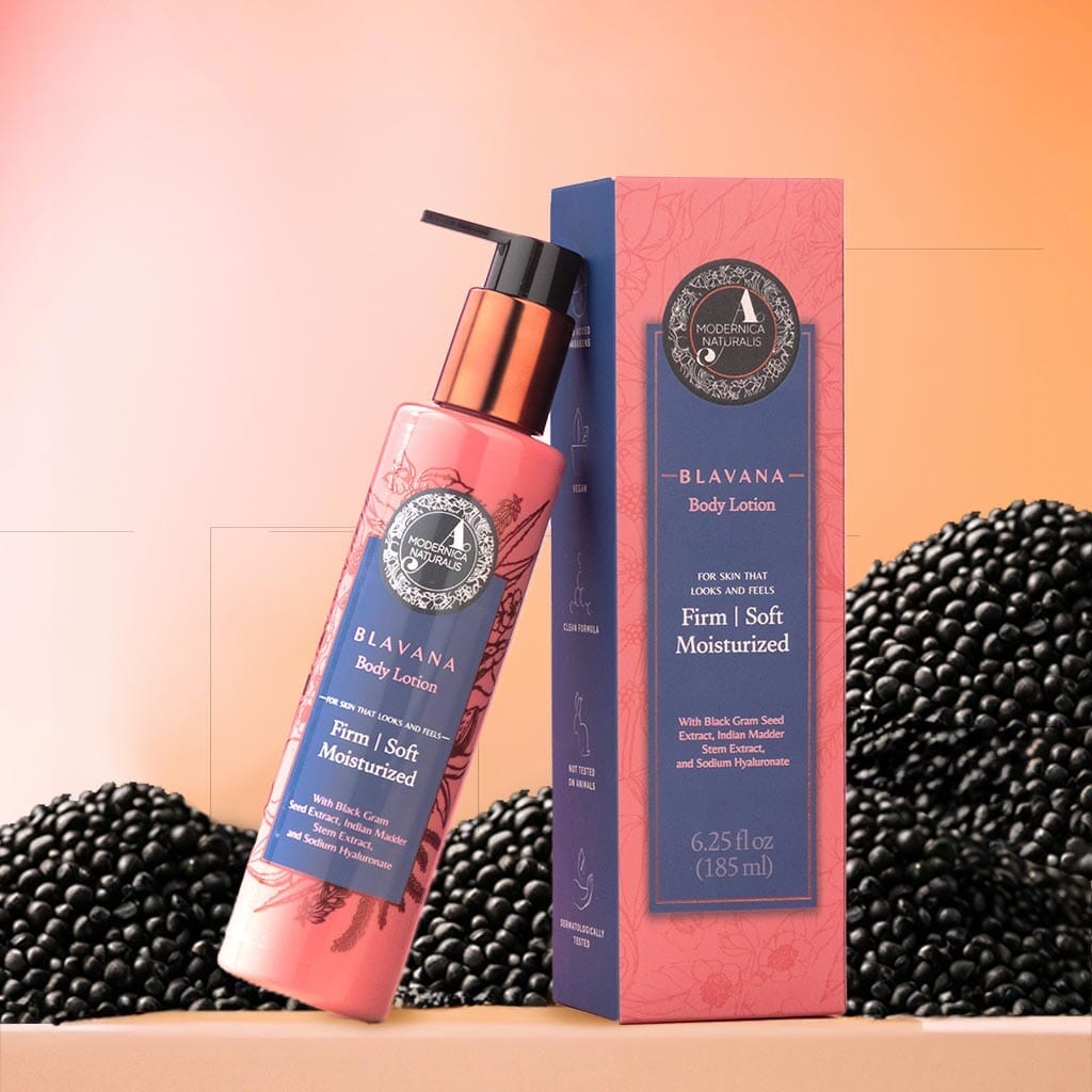 Blavana Body Lotion | Moisturizes, Softens, Firms Dry, Aging, Crepey Skin - Revolutionary Formula with Black Gram - Best Body Lotion for Mature Body Skin - With Clinically Proven Ingredients (100% off) A Modernica Naturalis 