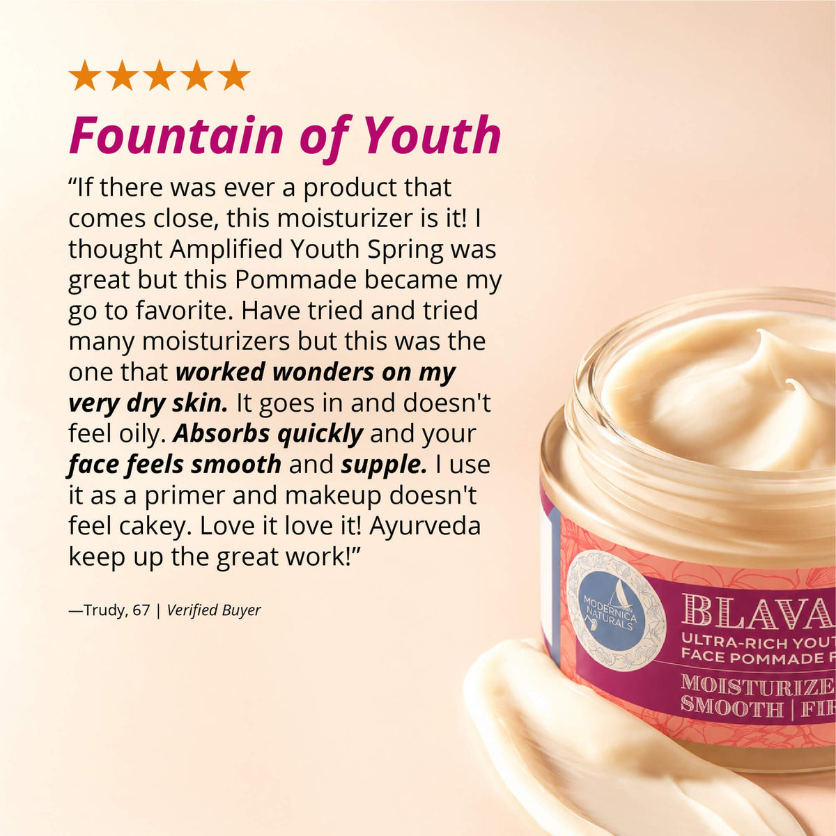 Blavana Ultra-Rich Youth-Boost Face Pommade for Aging Skin Lotion & Moisturizer A. Modernica Naturalis 