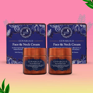 Cerabuild Face and Neck Cream - Restore and Protect Your Skin's Lost Moisture with Phyto-Ceramides - Pack of 2 Lotion & Moisturizer A Modernica Naturalis 