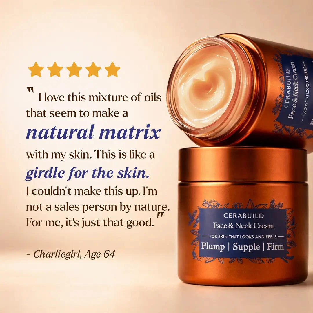 Cerabuild Face and Neck Cream - With Phyto-Ceramides - Restores Skin's Gone Moisture and Protects Skin's Barrier Lotion & Moisturizer A. Modernica Naturalis 