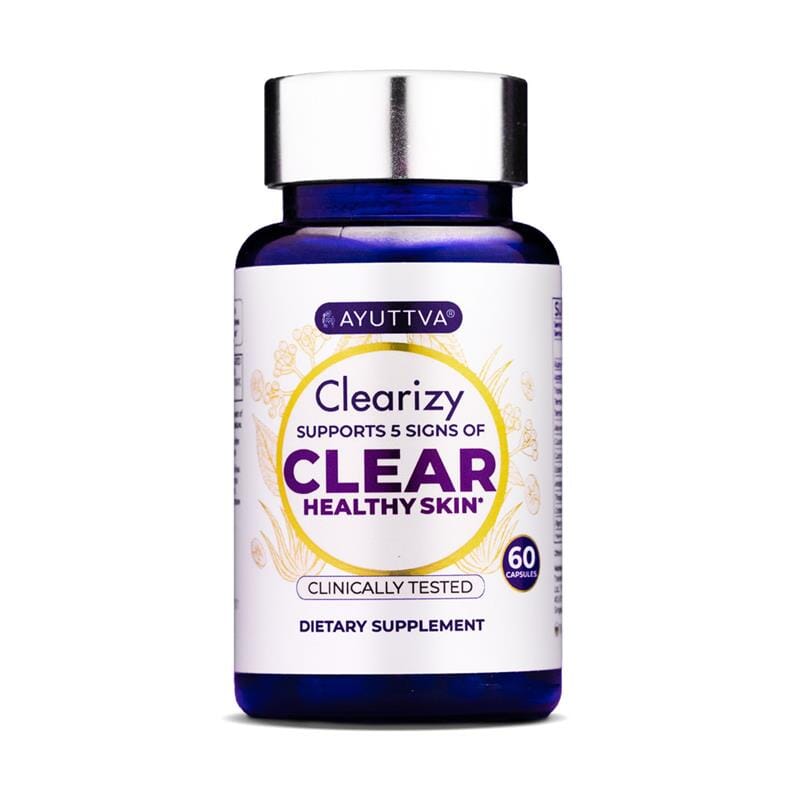 Clearizy Capsules for Clear Skin and Breakout Relief - 5-in-1 Acne Control | Clean Label 100% natural | Fast Acting Long Lasting Ayuttva 
