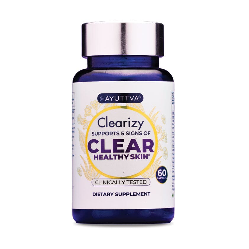 Clearizy Capsules for Clear Skin and Breakout Relief - 5-in-1 Acne Control | Clean Label 100% natural | Fast Acting Long Lasting The Ayurveda Experience 