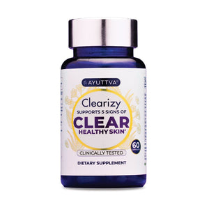 Clearizy Capsules for Clear Skin and Breakout Relief - 5-in-1 Acne Control | Clean Label 100% natural | Fast Acting Long Lasting The Ayurveda Experience 