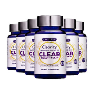 Clearizy Capsules for Clear Skin and Breakout Relief - 5-in-1 Acne Control | Clean Label 100% natural - Pack of 6 Ayuttva 