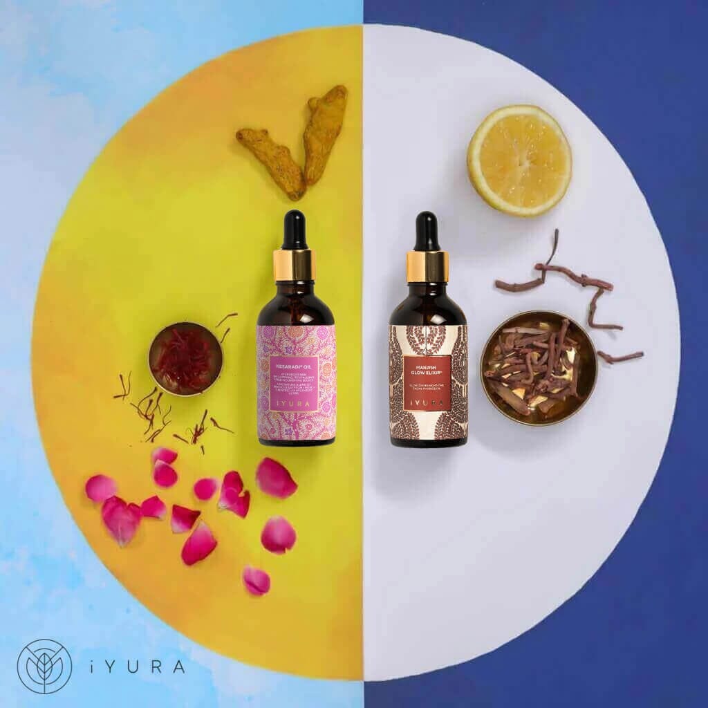 Day & Night Face Oil Duo - Best Moisturizer for Healthy Skin - Ayurvedic Natural Skincare Set.