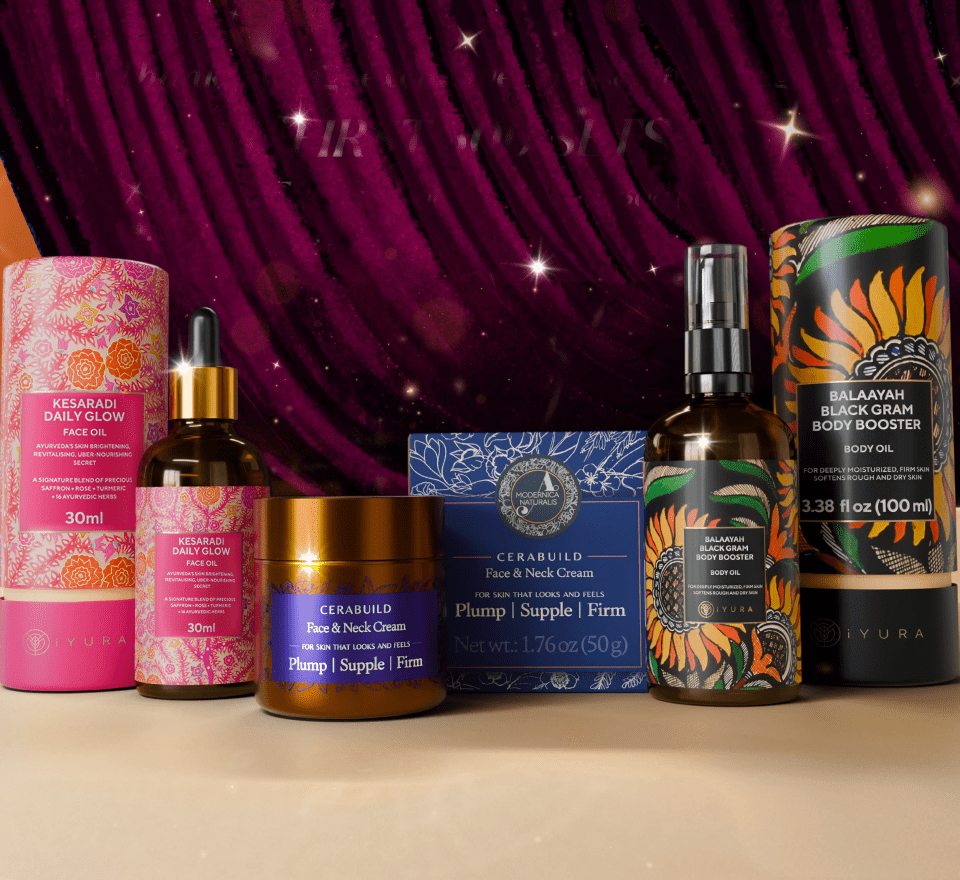 Festive Glow Face and Body Trio Beauty set The Ayurveda Experience 