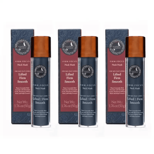 Firm-Focus Neck Mask - Lifts, Firms, Smooths the look of Loose, Saggy Skin on the Neck, Jaw, Chin & Upper Chest - Focused Neck Firming Action with Phyto-Ceramides and Water Lily - Pack of 3 Neck Mask A Modernica Naturalis 