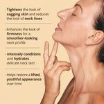 Firm-Focus Neck Mask - Lifts, Visibly Firms, Smooths the look of Loose, Saggy Skin on the Neck, Jaw, Chin & Upper Chest - Focused Visible Neck Firming Action with Phyto-Ceramides and Water Lily - Best Look-Firming Neck Mask Neck Mask A. Modernica Naturalis 