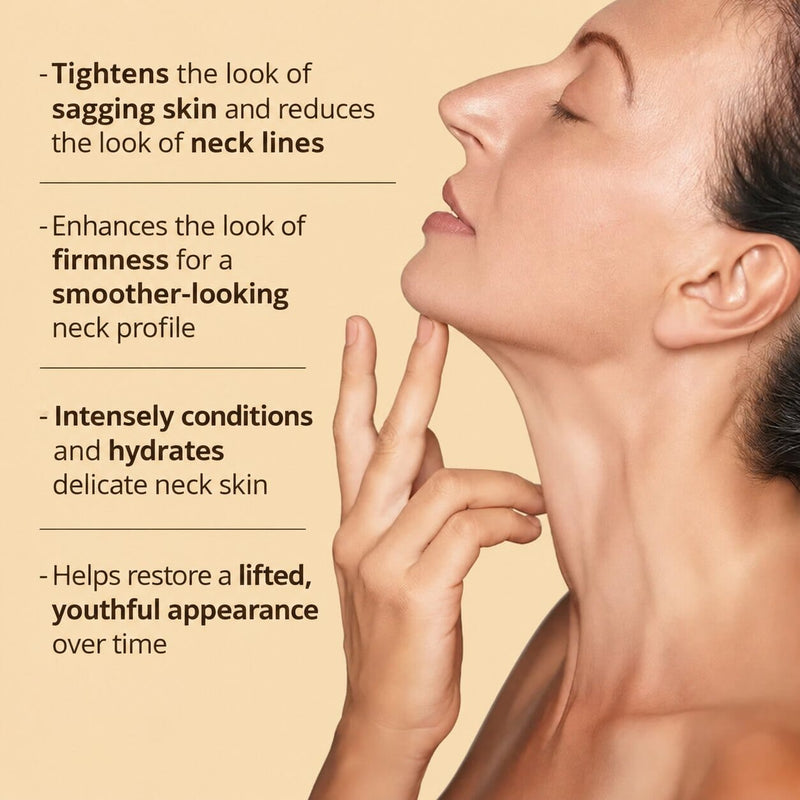 Firm-Focus Neck Mask - Lifts, Visibly Firms, Smooths the look of Loose, Saggy Skin on the Neck, Jaw, Chin & Upper Chest - Focused Visible Neck Firming Action with Phyto-Ceramides and Water Lily - Best Look-Firming Neck Mask Neck Mask A. Modernica Naturalis 