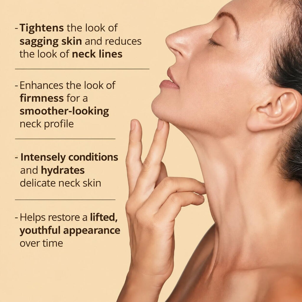 Firm-Focus Neck Mask - Lifts, Visibly Firms, Smooths the look of Loose, Saggy Skin on the Neck, Jaw, Chin & Upper Chest - Focused Visible Neck Firming Action with Phyto-Ceramides and Water Lily - Best Look-Firming Neck Mask Neck Mask A. Modernica Naturalis 
