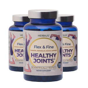 Flex & Fine – Joint Supplement for Cartilage, Bone, and Synovial Fluid Support | Vegan, Scientifically Tested - Pack of 3 Ayuttva 