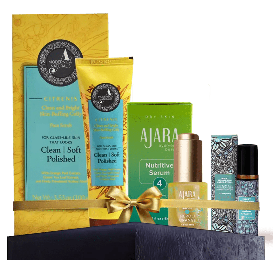 🎁 FREE BLACK FRIDAY GIFT: Cleanse, Nourish & Brighten Trio Full-Sizes of Citrenis Clean and Bright Skin-Buffing Gelly + Neroli Orange Nutritive Serum + Lytlift Brightening Under-Eye Oil-Serum worth $108 USD! (100% off) The Ayurveda Experience 