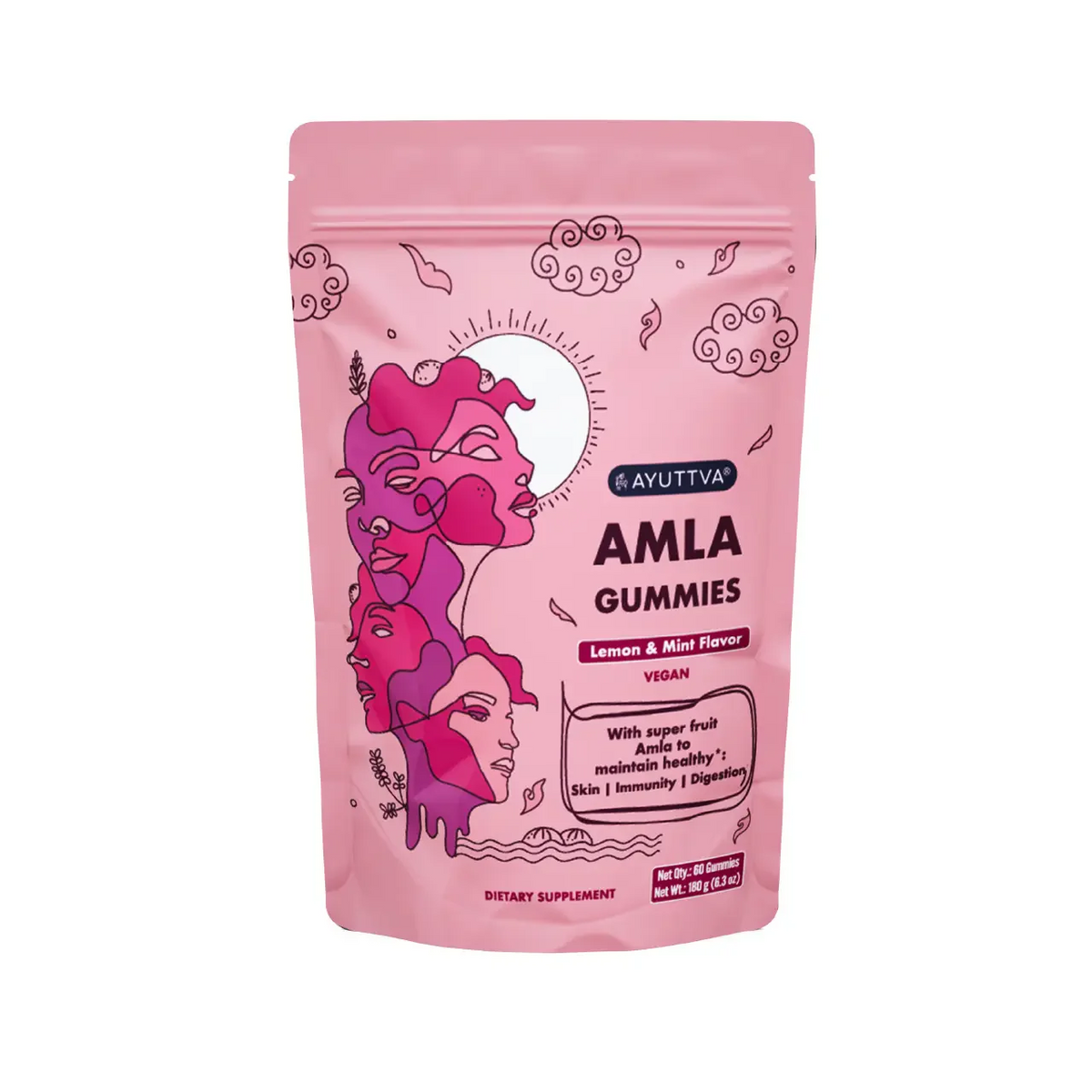 FREE GIFT: Amla Gummies I Vegan Gummies with Plant-based Actives for Anti-aging Benefits, Healthy Skin, Digestion and Immunity singleton_gift Ayuttva 