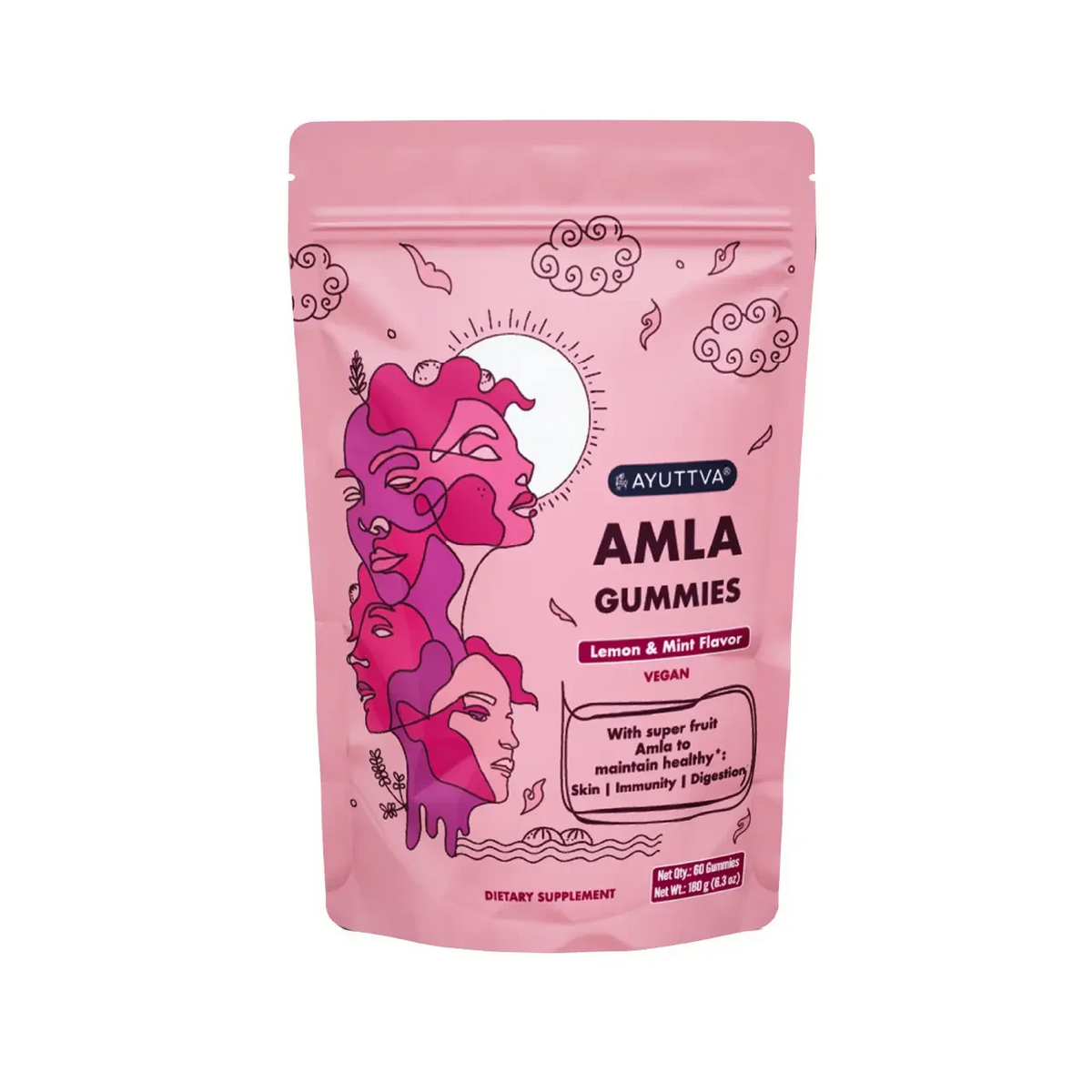 FREE GIFT: Amla Gummies I Vegan Gummies with Plant-based Actives for Anti-aging Benefits, Healthy Skin, Digestion and Immunity singleton_gift Ayuttva 