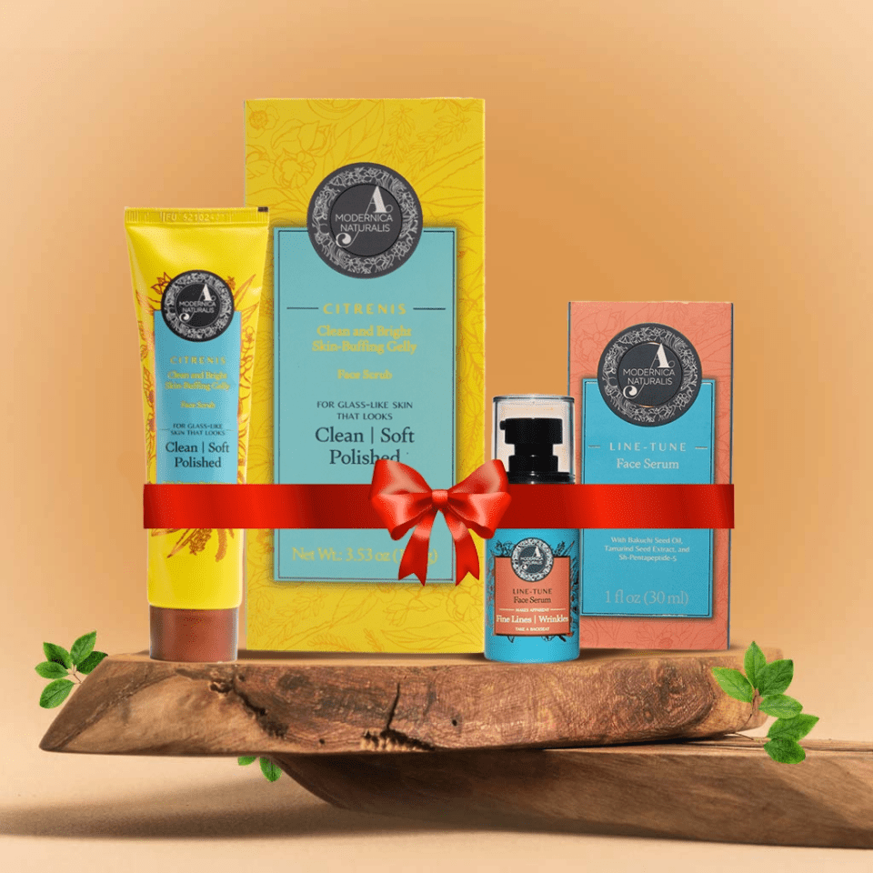 FREE SEASON OF AYURVEDA GIFT: Tone & Glow Duo - Full-Sizes of Citrenis Clean and Bright Skin-Buffing Gelly & Line-Tune Face Serum worth $73 USD! The Ayurveda Experience 