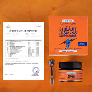 HERBIUS™ ASHWA RESIN: A Powerful Ayurvedic Blend of Pure Himalayan Shilajit and the World’s Most Clinically Studied KSM-66® Ashwagandha Supplements Ayuttva 