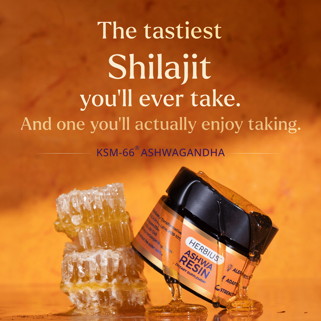 HERBIUS™ ASHWA RESIN: A Powerful Ayurvedic Blend of Pure Himalayan Shilajit and the World’s Most Clinically Studied KSM-66® Ashwagandha Supplements Ayuttva 